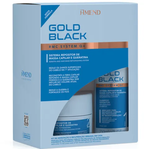 Amend Gold Black Rmc System Q+ Repositor Massa Capilar E Queratina
