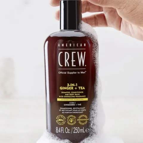 American Crew Classic 3-In-1 Shampoo Condicionador E Gel Banho Para Homem