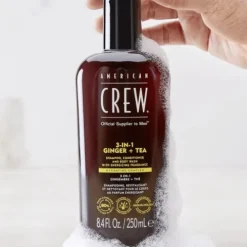 American Crew Energizing 3-In-1 Shampoo Condicionador Gel Banho Para Homem