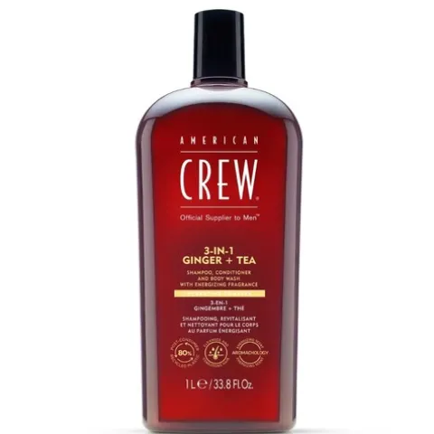 American Crew Energizing 3-In-1 Shampoo Condicionador Gel Banho Para Homem