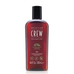 American Crew Tea Tree 3-In-1 Shampoo Condicionador E Gel Banho Para Homem