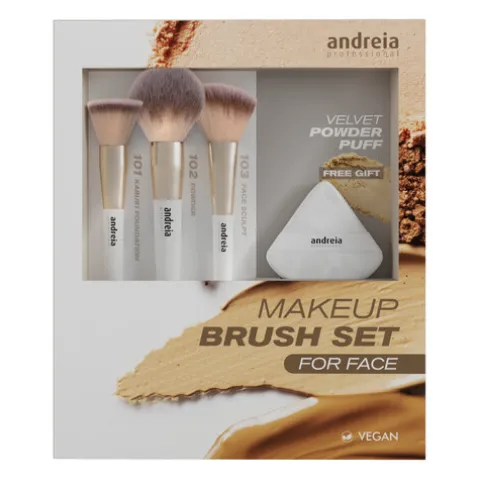 Andreia Coffret Makeup Brush Set Para Rosto
