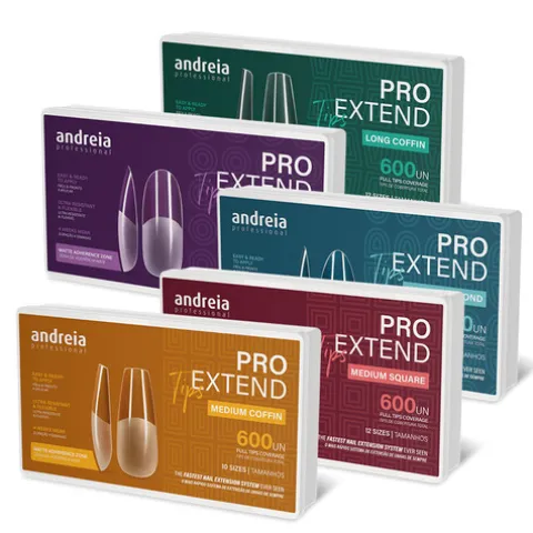 Andreia Coleção Pro Extend Tips Extensões De Unhas Medium