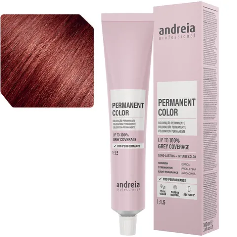 Andreia Coloração Permanente 5.56M Castanho Claro Vermelho Violeta Mogno