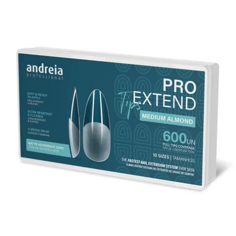 Andreia Pro Extend Tips Extensões De Unhas Medium Almond Formato Amendoado