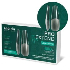 Andreia Pro Extend Tips Extensões De Unhas Long Coffin Formato Coffin Longo