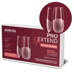 Andreia Pro Extend Tips Extensões De Unhas Medium Square Formato Quadrado