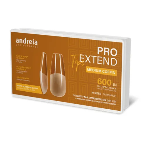 Andreia Pro Extend Tips Extensões De Unhas Medium Coffin Formato Coffin