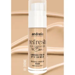 Andreia Refresh Silk Foundation By Bru 01 Creme
