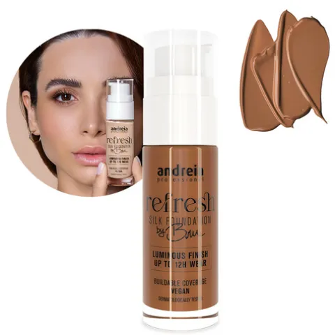 Andreia Refresh Silk Foundation By Bru 07 Gingerbread