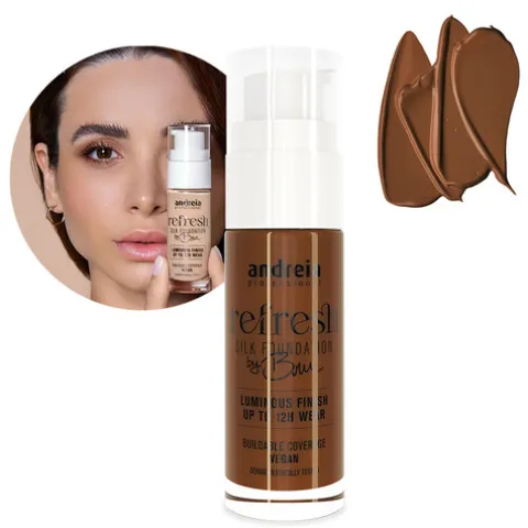 Andreia Refresh Silk Foundation By Bru 09 Milk Chocolate