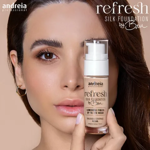 Andreia Refresh Silk Foundation By Bru 09 Milk Chocolate