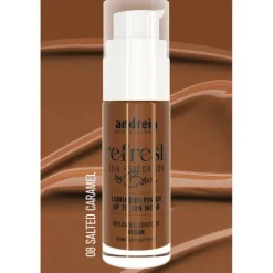 Andreia Refresh Silk Foundation By Bru 08 Salted Caramel