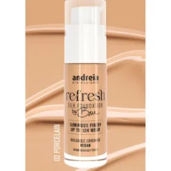 Andreia Refresh Silk Foundation By Bru 02 Porcelain