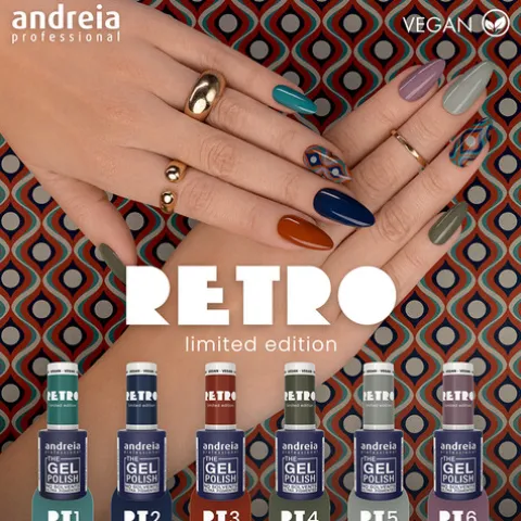 Andreia The Gel Polish Coleção Retro Rt1 Azul Turquesa Escuro