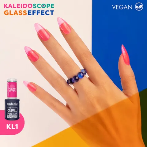Andreia The Gel Polish Coleção Kaleidoscope Kl1 Rosa Translúcido