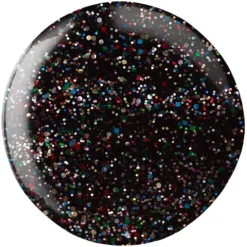 Andreia Verniz Gel 244 Preto Com Glitter Multicolor