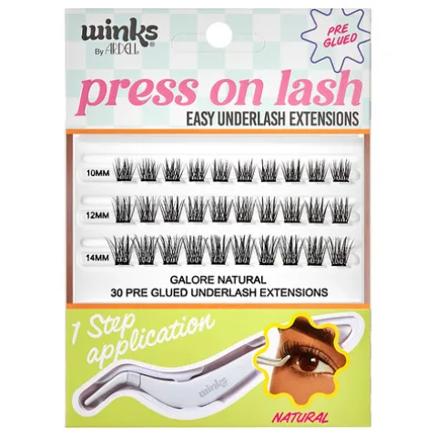 Ardell Winks Press On Pre-Glued Underlash Extensions Clusters Natural