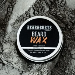 Beardburys Amber Midnight Wax Cera Fixação Para Barba E Bigode