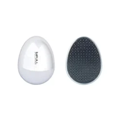 Bifull Detangler Hair Egg Mini Escova De Cabelo Oval Prata