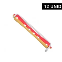 Bigoudis 903 Grande - Vermelho/Amarelo