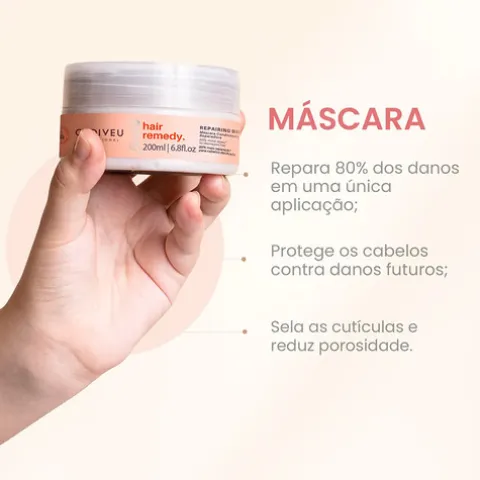 Cadiveu Hair Remedy Máscara Reparadora Cabelo Danificado