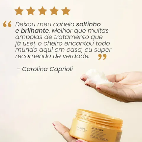 Cadiveu Nutri Glow Kit Home Care Nutrição Capilar Completa