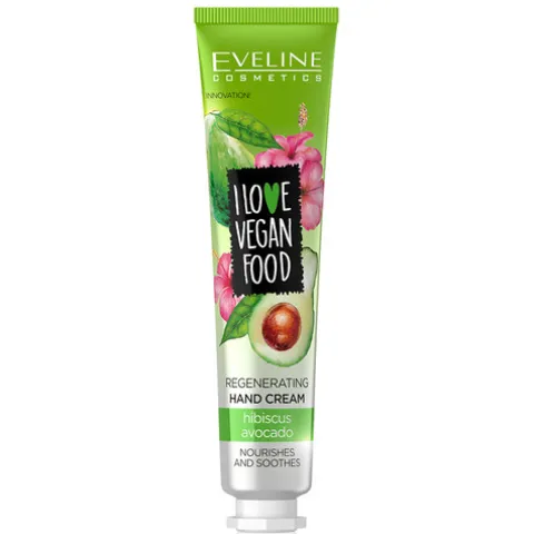 Eveline I Love Vegan Food - Creme De Mãos Regenerador De Abacate E Hibisco
