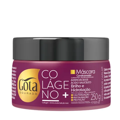 Gota Dourada Colageno+ Máscara Condicionador Cabelo Danificado