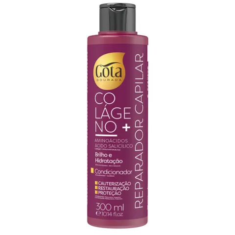 Gota Dourada Colágeno+ Condicionador Reparador Capilar Cabelo Danificado