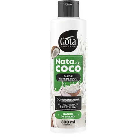 Gota Dourada Nata De Coco Condicionador Hidratante Cabelo Danificado