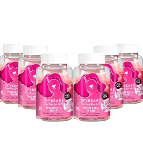 Ivybears Hair Vitamins Women Suplemento Fortificante Cabelo Unhas 6 Meses