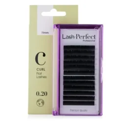 Lash Perfect C Curl 0.20 Flat Lashes 12Mm
