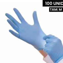 Luvas Nitrilo Sem Pó Azul