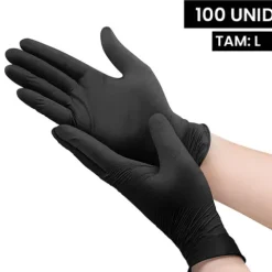 Luvas Nitrilo Sem Pó Preto