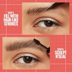 Maybelline Build-A-Brow 2 In 1 Caneta E Gel De Sobrancelhas 257 Medium Brow