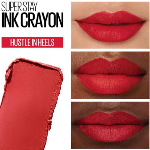 Maybelline Superstay Ink Crayon Batom Em Lápis 45 Hustle In Heels