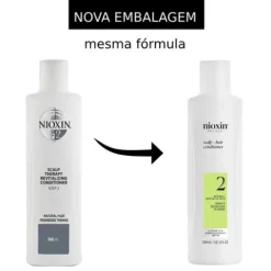 Nioxin Sistema 2 Condicionador Para Cabelo Natural Com Perda Densidade