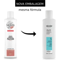 Nioxin Sistema 3 Condicionador Para Cabelos Pintados Perda Densidade Leve