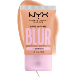 Nyx Pro Makeup Bare With Me Blur Base Líquida Efeito Blur 06 Soft Beige