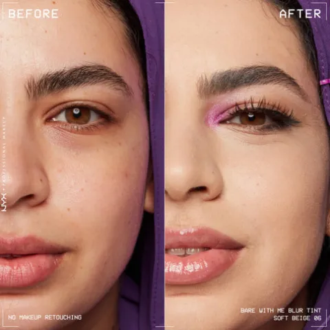 Nyx Pro Makeup Bare With Me Blur Base Líquida Efeito Blur 06 Soft Beige