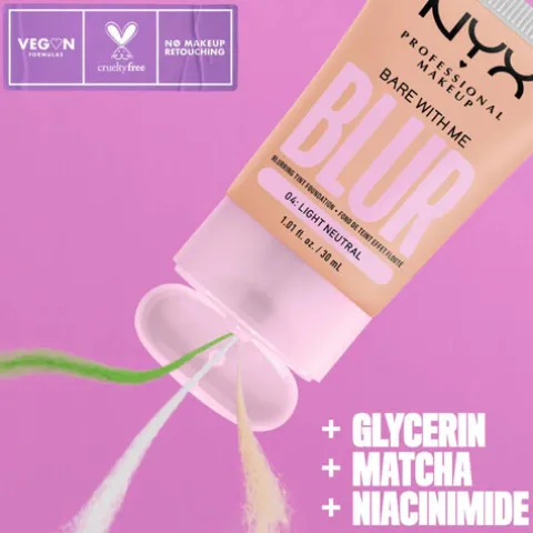 Nyx Pro Makeup Bare With Me Blur Base Líquida Efeito Blur 09 Light Medium