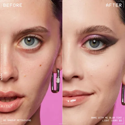 Nyx Pro Makeup Bare With Me Blur Base Líquida Efeito Blur 03 Light Ivory