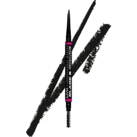 Nyx Pro Makeup Blade & Shade Nano Lápis De Sobrancelha - Black
