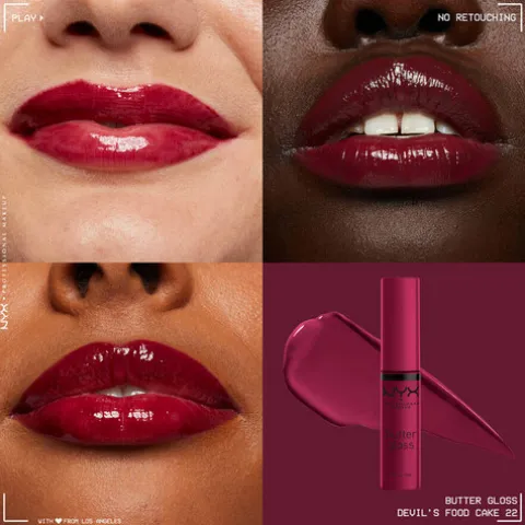 Nyx Pro Makeup Butter Gloss Batom De Brilho Devils Food Cake