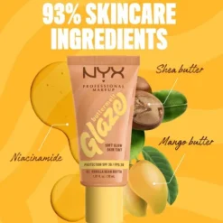 Nyx Pro Makeup Buttermelt Glaze Soft Glow Skin Tint Spf 30 - Vanilla