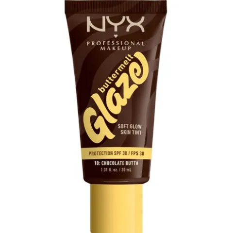 Nyx Pro Makeup Buttermelt Glaze Soft Glow Skin Tint Spf 30 - Chocolate