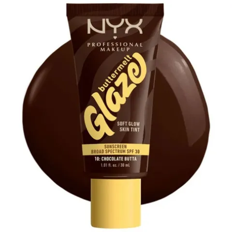 Nyx Pro Makeup Buttermelt Glaze Soft Glow Skin Tint Spf 30 - Chocolate