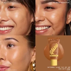 Nyx Pro Makeup Buttermelt Glaze Soft Glow Skin Tint Spf 30 - Chai