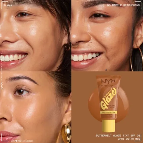 Nyx Pro Makeup Buttermelt Glaze Soft Glow Skin Tint Spf 30 - Chai